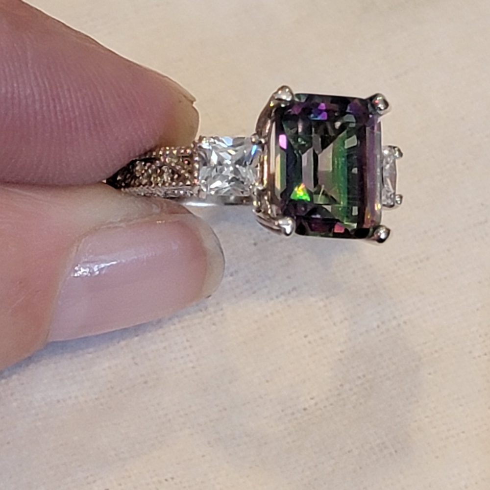 Rainbow Topaz Ring - image 4